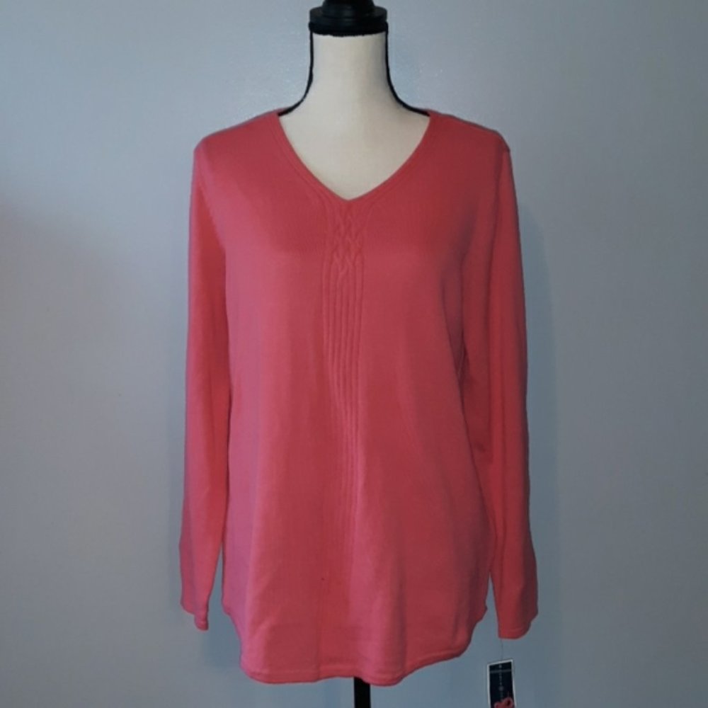 Karen Scott Cobble curved pullover